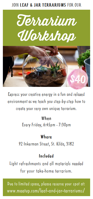 TERRARIUM WORKSHOP (Melbourne Australia)